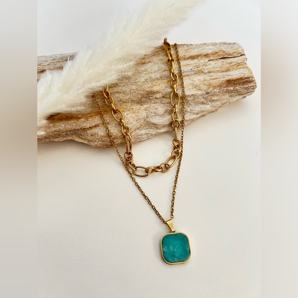 Elegant Gold Layered Necklace - Statement Classic Necklace - Boho Chic Necklace - Picture 7 of 11